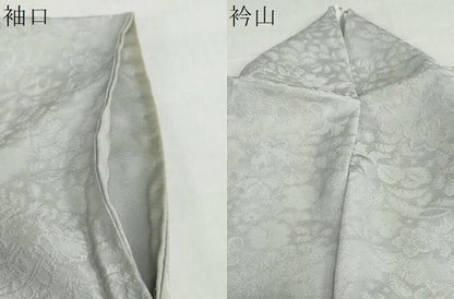 平和屋着物●上質な色無地　辻が花地紋　薄雲鼠色　さが美扱い　正絹　逸品　DABG2803ud