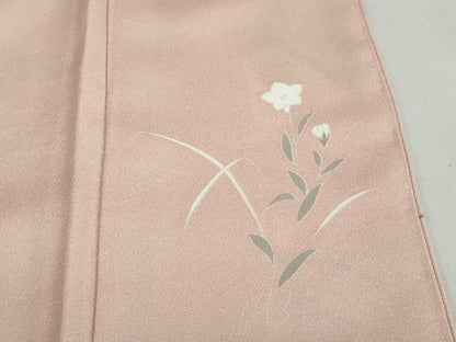 平和屋着物●訪問着　駒刺繍　冊子草花文　金彩　正絹　逸品　DABG2807ud