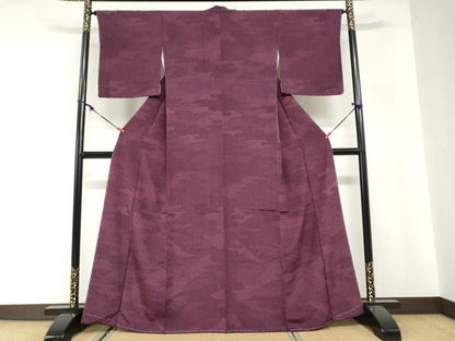 平和屋着物●江戸小紋　エ霞吉祥文　鈴乃屋扱い　正絹　逸品　未使用　DABG2808ud