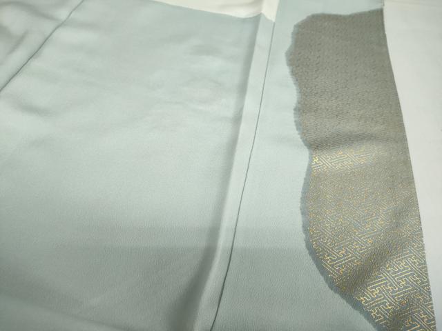 平和屋着物●京友禅の第一人者　松井青々　訪問着　駒刺繍　絞り　破れ色紙草花文　金彩　正絹　逸品　DABG2814ud