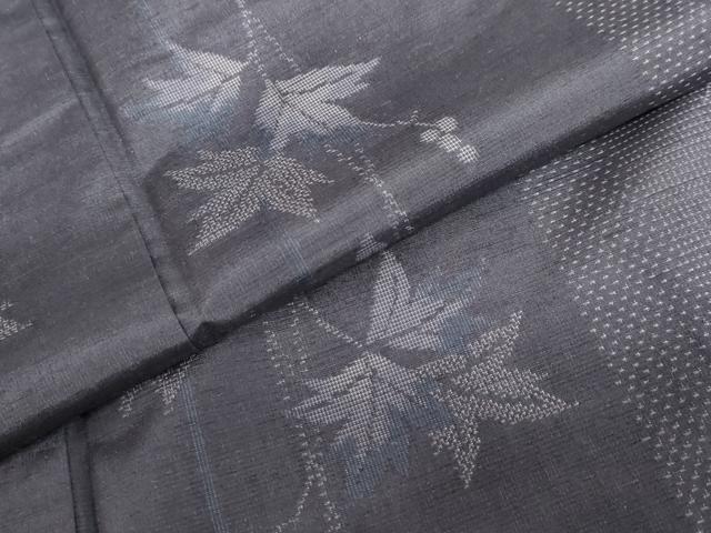 平和屋着物●訪問着　紬地　枝葉間道　正絹　逸品　DABG2819ud