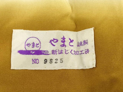 平和屋着物●結城紬　100亀甲　飛び亀甲柄　手毬文　やまと誂製　正絹　逸品　未使用　DABG2827ud