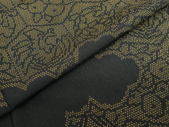 平和屋着物●本塩沢　雲取り亀甲花蝶文　正絹　逸品　DABG2829ud