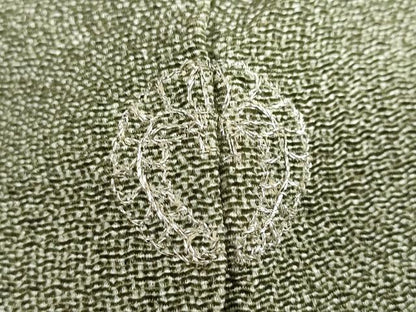 平和屋着物●清水峯州　江戸小紋　鮫小紋柄　鬼しぼ縮緬　正絹　逸品　DABG2831ud