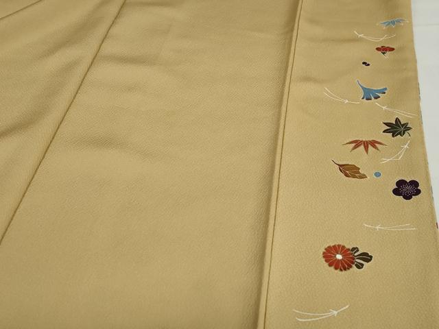 平和屋着物●訪問着　駒刺繍　草花文　鈴乃屋扱い　正絹　逸品　DABG2839ud