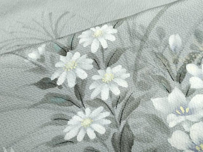 平和屋着物●訪問着　手描き　花籠文　金彩　正絹　逸品　DABG2843ud