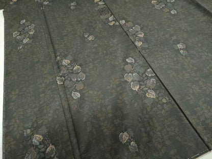 平和屋着物●本場大島紬　9マルキ　総絣　葡萄蔦の葉文　正絹　逸品　未使用　DABG2844ud