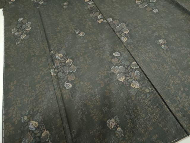 平和屋着物●本場大島紬　9マルキ　総絣　葡萄蔦の葉文　正絹　逸品　未使用　DABG2844ud