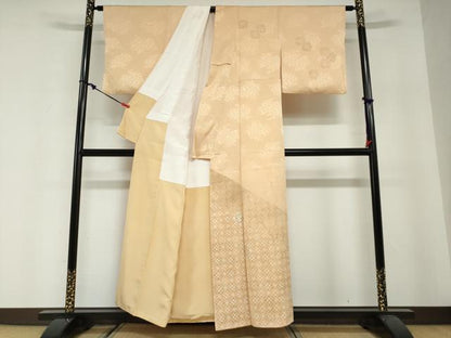 平和屋着物●訪問着　刺繍　七宝花文　正絹　逸品　DABG2848ud