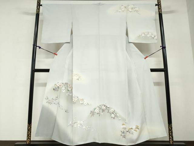 平和屋着物●訪問着　枝花文　暈し染め　金彩　正絹　逸品　DABG2850ud