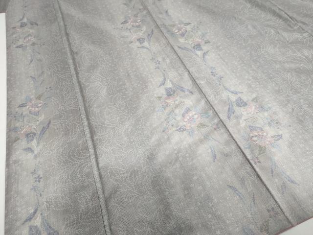 平和屋着物●本場大島紬　9マルキ　草花文　正絹　逸品　DABG2853ud