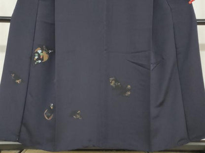 平和屋着物●訪問着　竹屋町刺繍　葡萄蔦の葉文　金糸　小田急百貨店扱い　正絹　逸品　DABG2854ud
