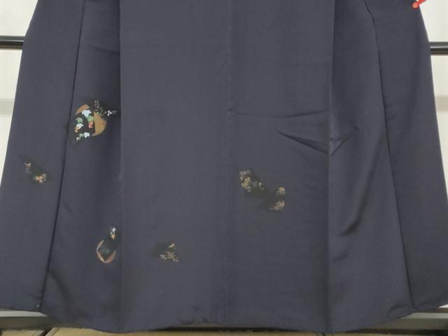 平和屋着物●訪問着　竹屋町刺繍　葡萄蔦の葉文　金糸　小田急百貨店扱い　正絹　逸品　DABG2854ud