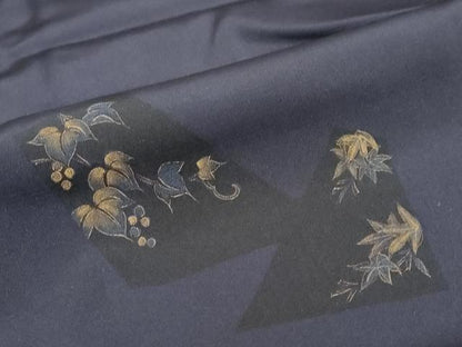 平和屋着物●訪問着　竹屋町刺繍　葡萄蔦の葉文　金糸　小田急百貨店扱い　正絹　逸品　DABG2854ud