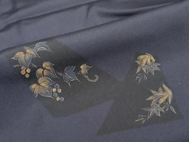 平和屋着物●訪問着　竹屋町刺繍　葡萄蔦の葉文　金糸　小田急百貨店扱い　正絹　逸品　DABG2854ud