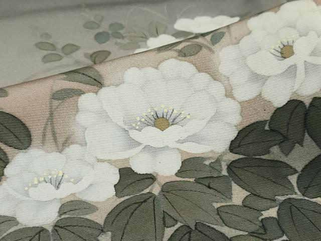 平和屋着物●訪問着　手描き　草花文　暈し染め　ますいわ屋扱い　正絹　逸品　DABG2858ud