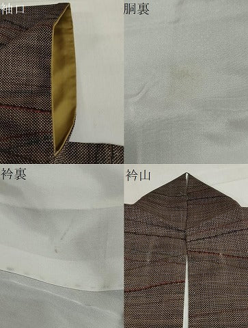 平和屋着物●本場大島紬　7マルキ　変わり縞　正絹　逸品　DABG2861ud