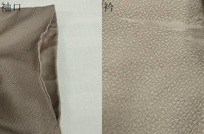 平和屋着物●上質な色無地　色紙重ね風景地紋　鳩羽鼠色　正絹　逸品　DABG2867ud