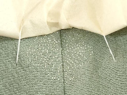 平和屋着物●訪問着　刺繍　流水遠山群れ鳥文　暈し染め　金彩　正絹　逸品　DABG2870ud