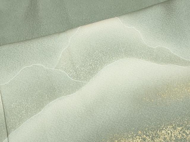 平和屋着物●訪問着　刺繍　流水遠山群れ鳥文　暈し染め　金彩　正絹　逸品　DABG2870ud