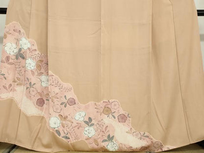 平和屋着物●訪問着　絞り　辻が花　正絹　逸品　DABG2874ud