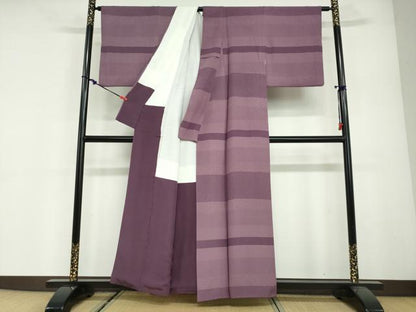 平和屋着物●江戸小紋　横段吉祥文　正絹　逸品　DABG2877ud