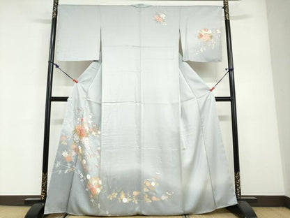 平和屋着物●訪問着　花車文　暈し染め　金彩　正絹　逸品　未使用　DABG2878ud