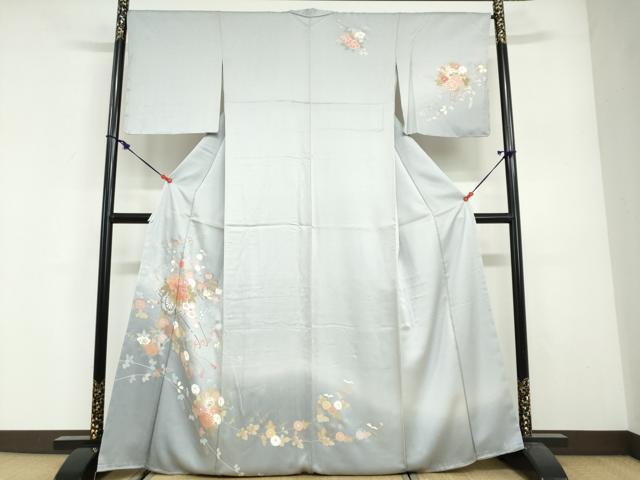 平和屋着物●訪問着　花車文　暈し染め　金彩　正絹　逸品　未使用　DABG2878ud