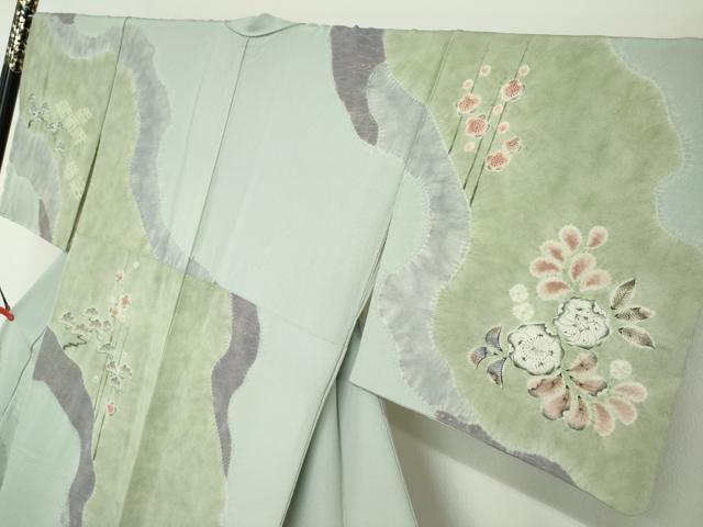 平和屋着物●十日町　名門　滝泰謹製　訪問着　絞り　辻が花　金彩　正絹　逸品　未使用　DABG2886ud