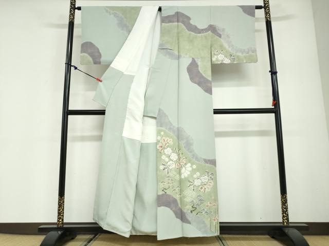 平和屋着物●十日町　名門　滝泰謹製　訪問着　絞り　辻が花　金彩　正絹　逸品　未使用　DABG2886ud