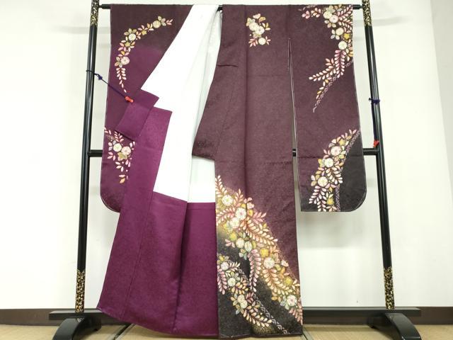 平和屋着物●越後十日町の一流染匠 桐屋・翠山工房 徳永憲峯 振袖 絞り 辻が花 暈し染め 金彩 金通し地 正絹 逸品 未使用 DABG2888ud