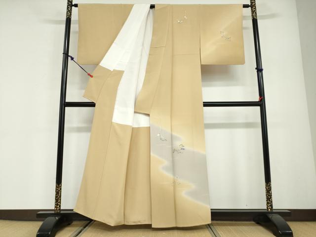 平和屋着物●名門・上野家　四代目 上野真(二代目 上野為二)　訪問着　松竹梅　暈し染め　正絹　逸品　DABG2890ud