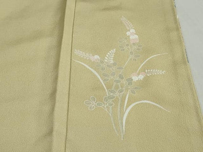 平和屋着物●西陣　京の名門　じゅらく謹製　帝王紫　訪問着　刺繍　短冊草花文　金彩　正絹　逸品　DABG2893ud