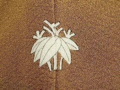 平和屋着物●上質な色無地　狐色　正絹　逸品　DABG2897ud