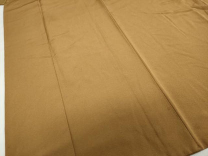 平和屋着物●上質な色無地　狐色　正絹　逸品　DABG2897ud