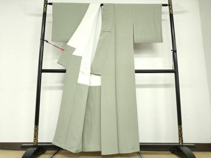 平和屋着物●上質な色無地　夏虫色　正絹　逸品　DABG2898ud