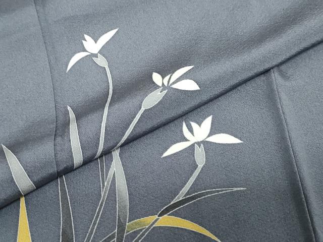 平和屋着物●本加賀友禅作家　金丸修一　訪問着　草花文　さが美扱い　正絹　逸品　DABG2907ud