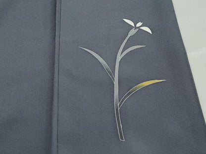 平和屋着物●本加賀友禅作家　金丸修一　訪問着　草花文　さが美扱い　正絹　逸品　DABG2907ud
