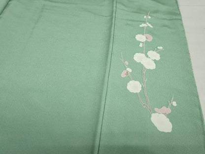 平和屋着物●訪問着　作家物　流水草花文　暈し染め　金彩　正絹　逸品　DABG2909ud