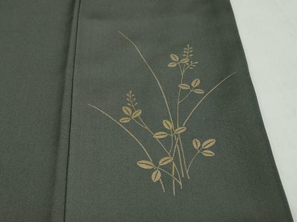 平和屋着物●訪問着　竹屋町刺繍　流水飛鶴丸文　金銀彩　正絹　逸品　DABG2911ud