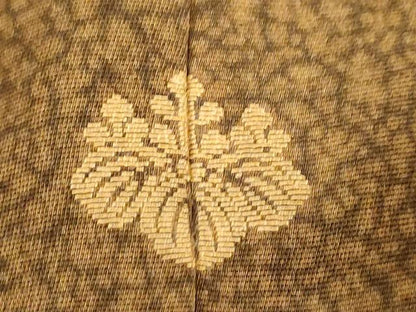 平和屋着物●訪問着　刺繍　扇面草花文　金彩　正絹　逸品　DABG2915ud