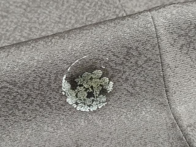 平和屋着物●北大路魯山人　小紋　陶器文　蟹　正絹　逸品　DABG2918ud