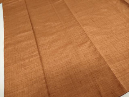 平和屋着物●上質な紬　雀茶色　正絹　逸品　DABG2925ud