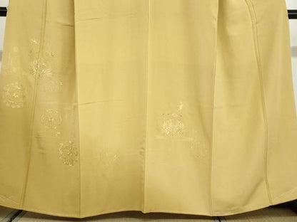 平和屋着物●中国三大刺繍　総刺繍　訪問着　向かい鳥花文　暈し染め　金糸　正絹　逸品　未使用　DABG2927ud