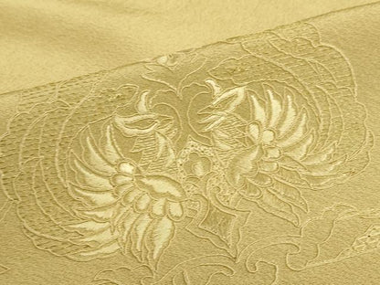 平和屋着物●中国三大刺繍　総刺繍　訪問着　向かい鳥花文　暈し染め　金糸　正絹　逸品　未使用　DABG2927ud
