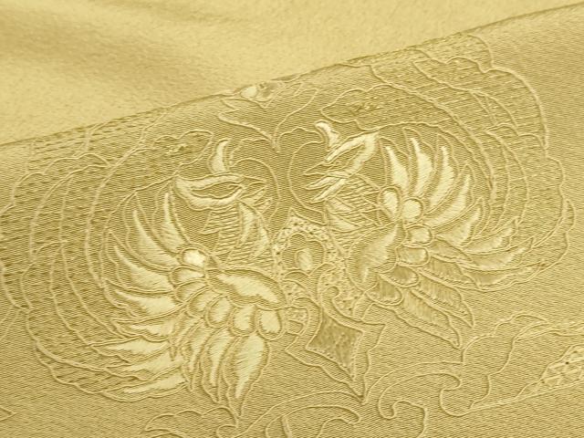 平和屋着物●中国三大刺繍　総刺繍　訪問着　向かい鳥花文　暈し染め　金糸　正絹　逸品　未使用　DABG2927ud