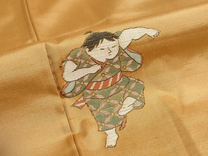 平和屋着物●上質な紬　童子遊び　正絹　逸品　未使用　DABG2929ud