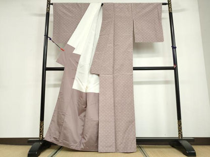 平和屋着物●上質な紬　十字絣　正絹　逸品　DABG2930ud