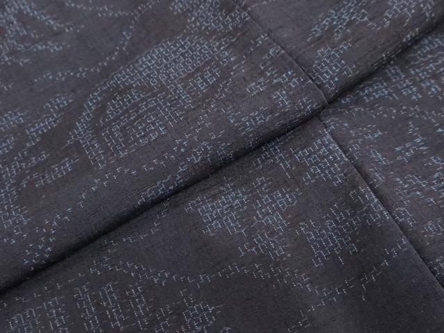 平和屋着物●結城紬　80亀甲　風景文　やまと誂製　正絹　逸品　未使用　DABG2931ud