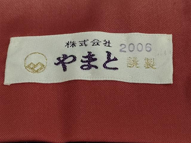 平和屋着物●結城紬　80亀甲　風景文　やまと誂製　正絹　逸品　未使用　DABG2931ud